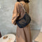 Nylon Women Shoulder Handbags Solid Ladies Travel Messenger Bags (Black) A
