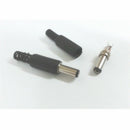 30pcs 2.1x5.5mm Male Barrel DC Power Plug Socket Jack Connector Black VQX