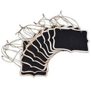 10pcs Mini Chalkboards Signs Hanging Blackboard Rectangle Message Board Dou