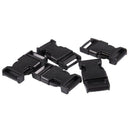 5 pcs Box Trailer Buckle Black Plastic 2.5mm Turnable Carabiner Hook E9C4