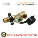 Propane Tank Adapter Level Indicator with Gauge for BBQ Grills Camping Stove