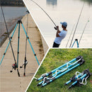 120Cm Telescopic Fishing Triple-cornered Bracket Aluminum Alloy Fishing Rod
