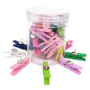100x Wooden Clip Cloth Photo Paper Pegs Clothespin Craft for Bulletin Note Board