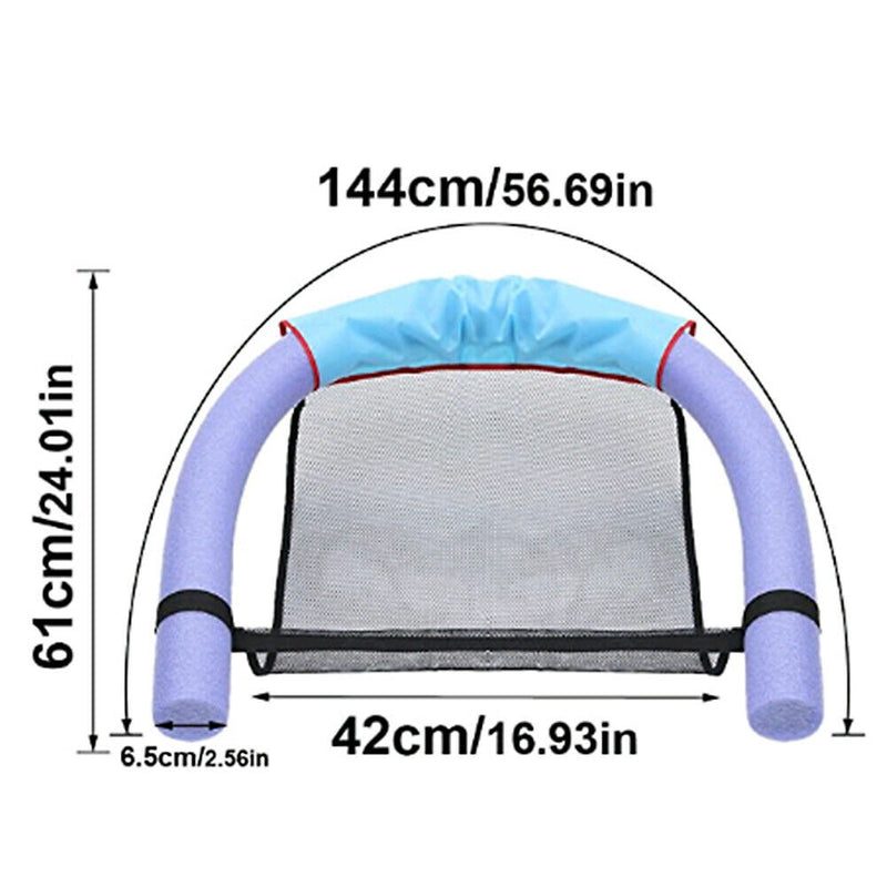 Children Swimming Floating Chair Pool Bed Seat Kids Float Ring Noodle Net