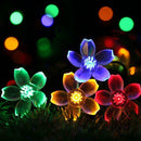 50LED 9.5m Solar Cherry Blossom String Light Decorative Lamp (Four Colors) A