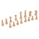 16pcs Plastic Chess Pieces/Chessmen Set - King Queen Bishop Knight Rook Pawn