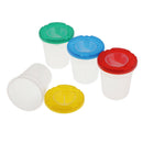 Assorted Plastic Spill Proof Paint Cups, Set of 4