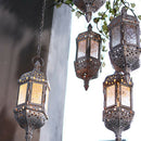 Moroccan Hanging Candle Lanterns Candlestick Decor Home, Wedding, Cafe, White