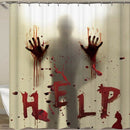 Halloween Shower Curtain Liner Window Curtains Horror Bloody Hands Bathroom Y5H5