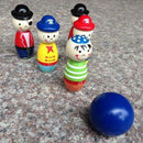 Toys for Children Bowling Ball Wood Shape Fun for Kids Game