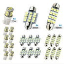 20pcs Mixed LED Car Light Bulb Interior Map Dome Trunk License Plate Lamps Kit