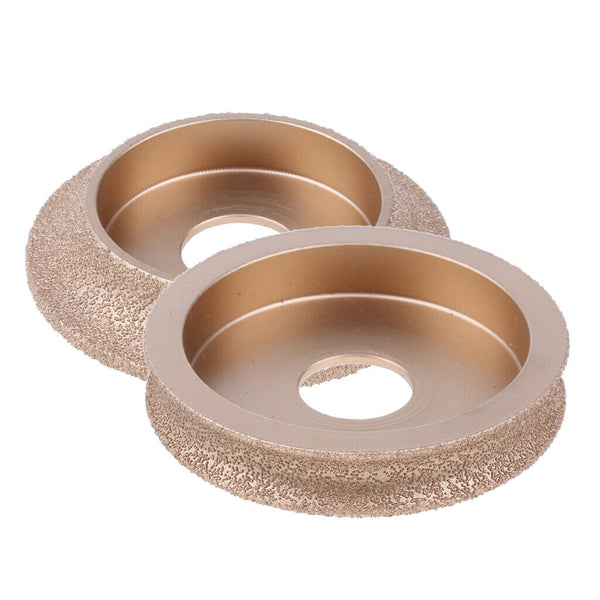 2 Pieces Diamond Profile Grinding Wheel for Marble Ceramic Stone Thickness 13mm