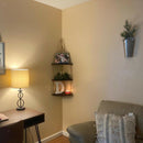 3 Layers Wood Hanging Rack Corner for Living Room Bedroom Bathroom Decor