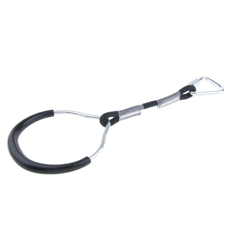 Heavy Duty Iron Playground Kids Gymnastic Rings Black