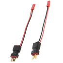 2pcs Deans T Male to Female Connector Adapter with Male JST Lead Wire 5 inch