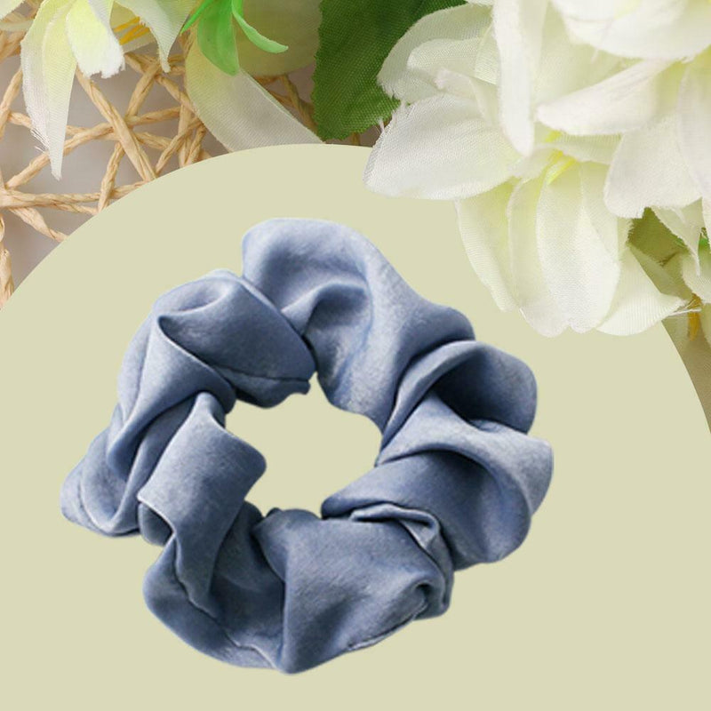 Women Hair Rings Satin Cloth Scrunchies Ponytail Holder Hairband (Style 4) A