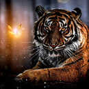 5D DIY Full Round Drill Diamond Painting Novelty Tiger Cross Stitch (B1105) A