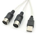 Pro USB IN-OUT MIDI Adapter Cable PC to Music Electronic Keyboard Converter