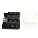 6 Way Circuit ATO ATC Blade Fuse Box Holder For Car Van Boat Marine Truck Q1L5