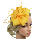 2x Lady Feather Fascinator Clip Hair Bridal Race Derby Pillbox Hat Headband