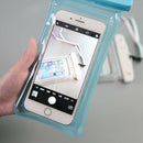 Hot spring swimming touch screen mobile phone waterproof bag (blue) D7S7