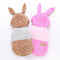 Pet Puppy Dog Comfortable Rabbit Shape Jacket Warm Plush Coat Pink