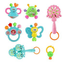 Set of 7 baby teether rattle baby rattle newborn baby 0-1 educational toys  D5X5