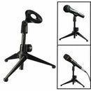 Table Microphone Tripod Stand Adjustable Metal DesktopMic Clamp Clip Holder