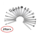 20pcs/set High Speed Steel Wood Engraving CNC Router Bit Milling Cutter Tool