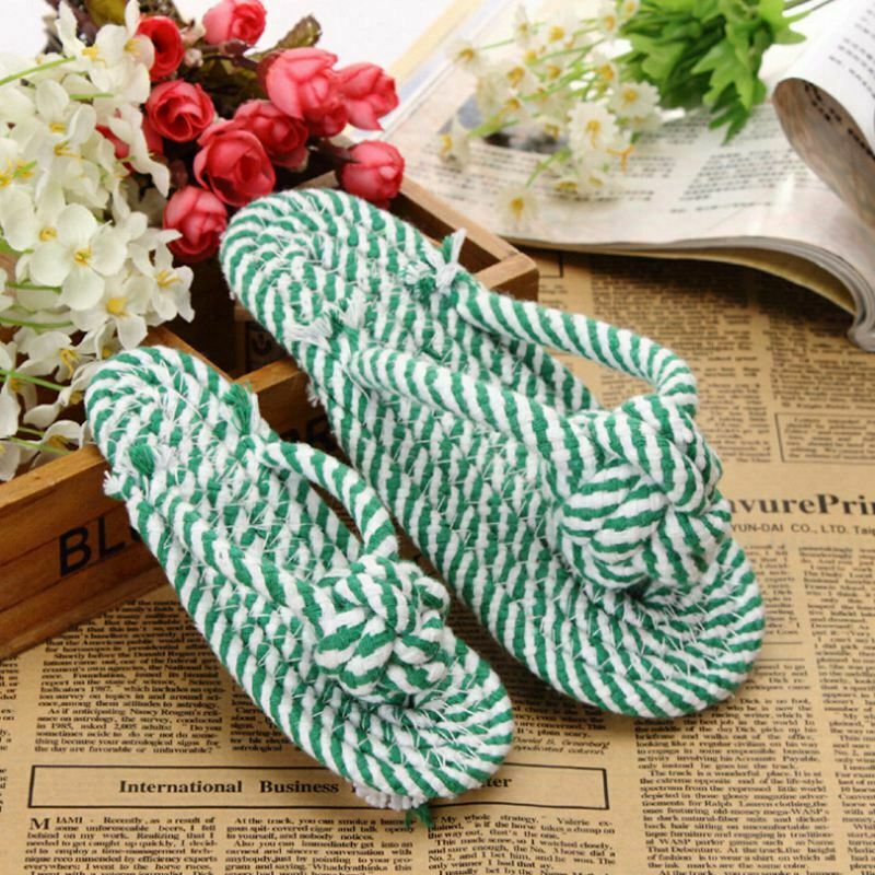 Pet Bites Rope Slipper Toys - Pet Cotton Rope Toys - Pet Dog Molar Toys - C O8M6