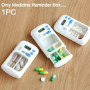 2 Grids LCD Pill Box Small Digital Electric Alarm Splitters Medicine Reminder