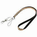 Rhinestone Bling Crystal Custom Lanyard Vertical ID Badge Holder (Champagne