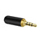 5PC 3.5mm 1/8" Male Jack Mini Black Audio Plug Male Stereo Adaptor DIY Soldering