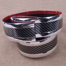 Carbon Fiber Rubber Rear Bumper Guard Protector Cover Sill Plat Trunk Strip Trim