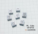 Lead Metal 10mm Density Cube 99.95% Pure for Element Collection