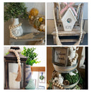 3Pieces Wood Bead Garland Farmhouse Rustic Country Beads Holiday Decoration Wall