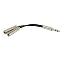 8" Long 1/4" Jack Male To 2X 6.5mm 1/4" TRS Female