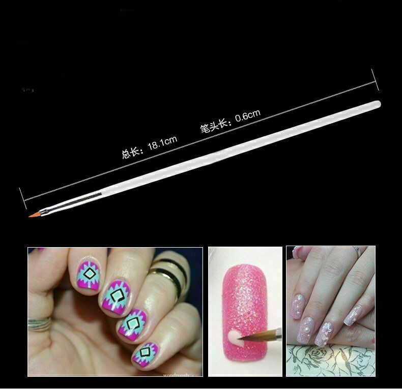 15X Nail Art UV Gel Design Brush Set  Painting Pen Manicure Tips Tackle Set S2Y4