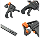 4inch Woodworking Bar F Clamp Clip Grip Ratchet Release DIY Carpentry Track Tool