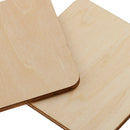 38Pcs Lots Wooden Squares Coaster Plain Wood Craft Blank Plaque DIY Woodwork