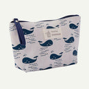 Printed Cosmetic Bag Canvas Purse Zip Makeup Wash Storage Pouch (Style 1) A