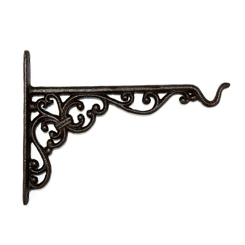 Cast Iron Hanger Wrought Iron Garden Hook Flower Pots Basket Wall Hanger Br L7B4
