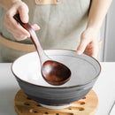 2pcs Wooden Spoon Scoop Cooking Soup Measuring Spoons Table Serve Scoop Ladle