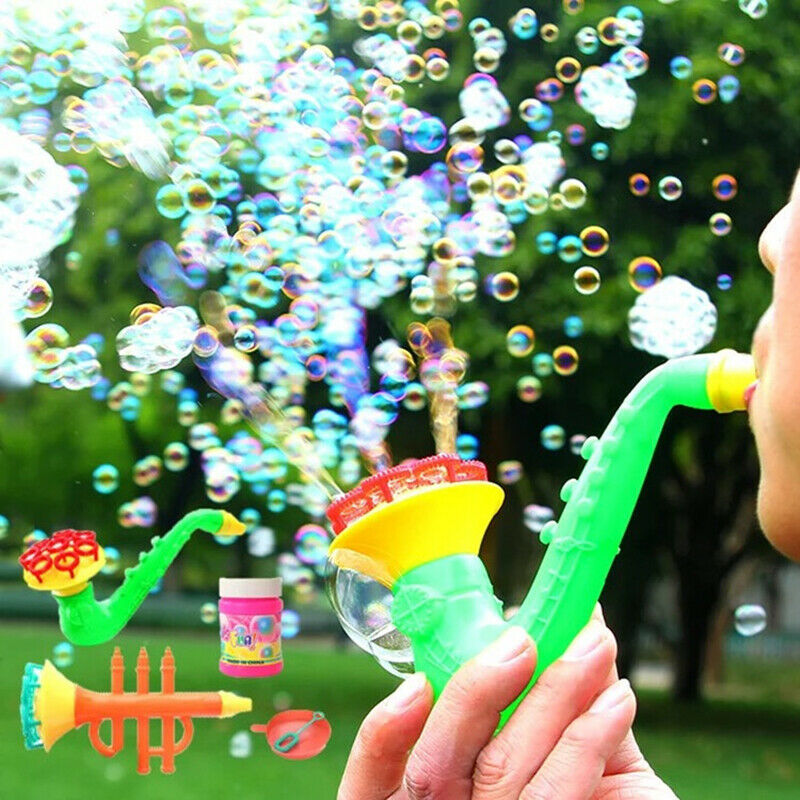 Water Blowing Toys Bubble Gun Soap Bubble Blower Outdoor Kids Toys Party Fav_^i