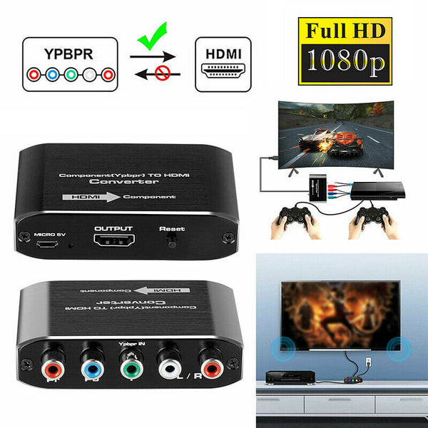 for VHS DVD PS2 Xbox Wii Component RGB RCA VGA to HDMI Converter Adapter Box