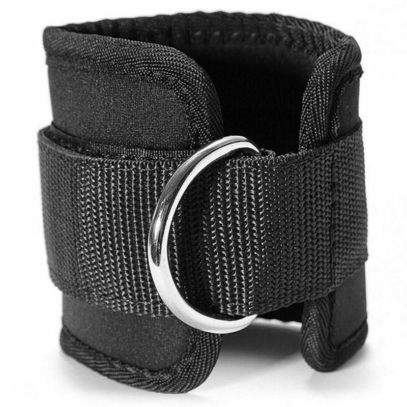Adjustable D-Ring Ankle Strap Buckle Body Building Resistance Band Gym Mult C8B2