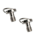 2 Pieces 1/4" D-Ring Screw For Camera Tripod Quick Release Plate Photography