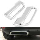 for Peugeot 3008 5008 Allure 2017 - 2019 Exhaust Pipe Tail Cover ABS Rear E