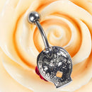 Sexy Crystal Flower Dangle Navel Belly Button Ring Bar Jewelry Hot