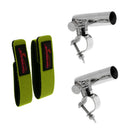 Stainless Steel Fishing Rod Holder Clamp + Fishing Rod Tie Tackle Belt Strap